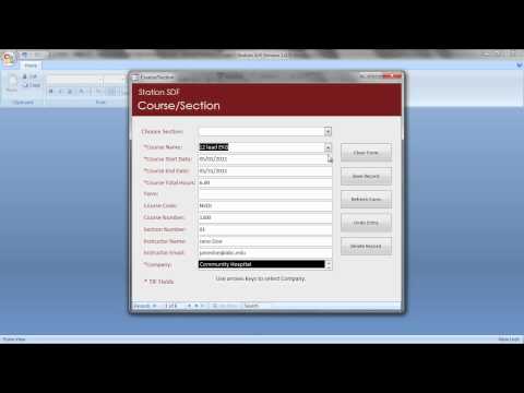 Creating Course Sections in Station SDF