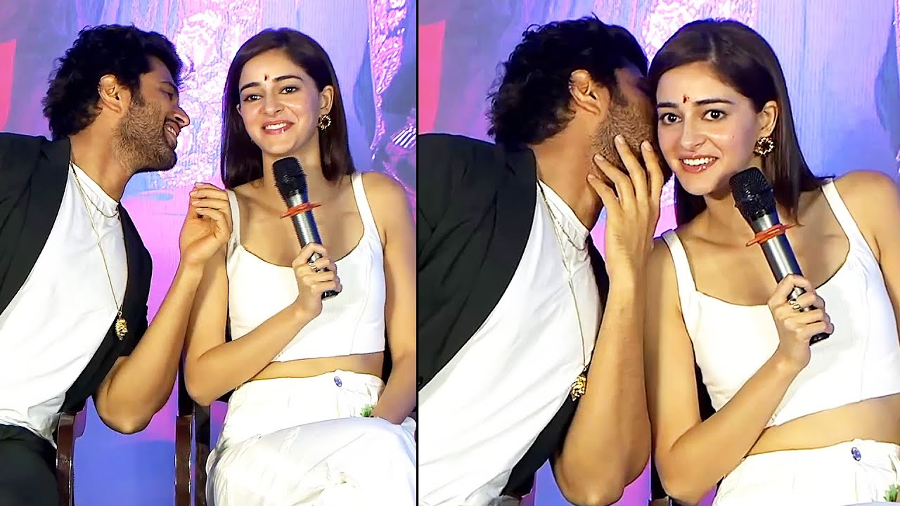 Vijay Deverakonda And Ananya Panday CUTE Visuals At LIGER Hyderabad Press Meet | News Buzz