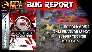 Mortal Kombat Legacy Kollection Bug Report - Bugged Text and No Gold Coins | MK Tournament Edition