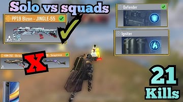 Solo vs squads PP19 Bizon Not Shotguns Battle Royale Call of duty mobile Gameplay Poco X3 pro
