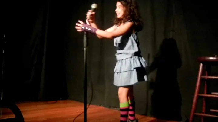 Annette Salas.doing stand up comedy