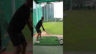 Doing the Ben Hogan driver set up square shoulders &amp; closed feet