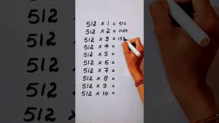Write the Table of 512 in 17 second only..#maths #mathshack #mathstricks @study_care0 Write the Table of 512 in 17 second only..#maths #mathshack #mathstricks @study_care0