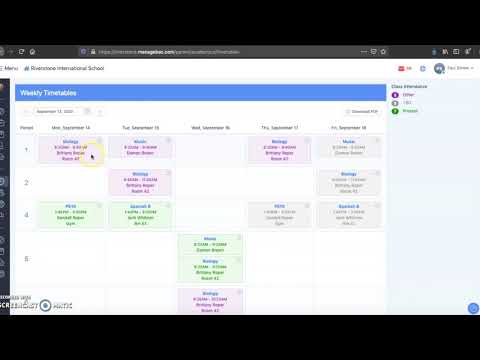 ManageBac Tutorial: Timetable