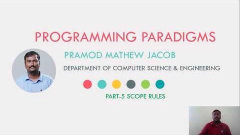 PROGRAMMING PARADIGMS | SCOPE RULES | Part 5