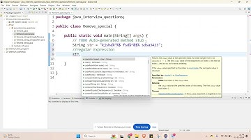 #3 Remove special characters in a string using Regular Expression (JAVA) - Tamil