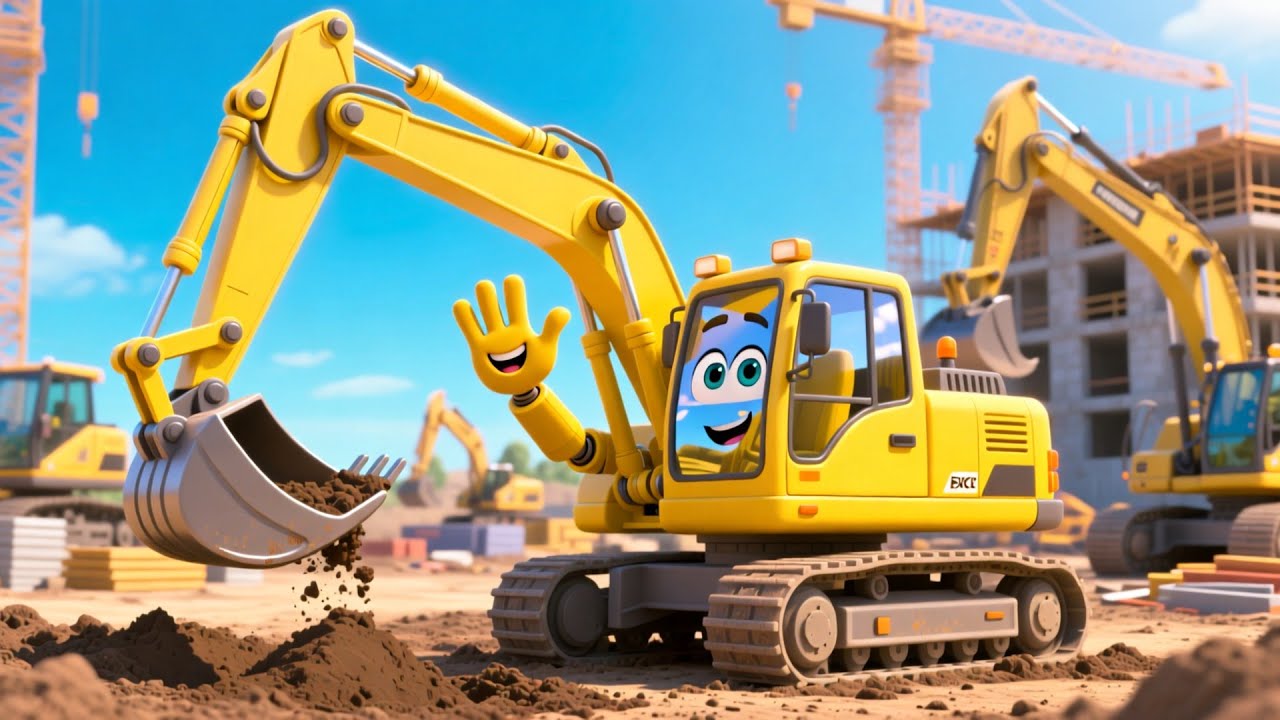 🚚 Big Truck Construction Song 🏗️🎶 | Fun Vehicles & Learning Song for Toddlers