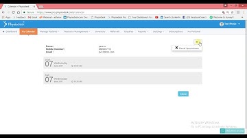 How to Cancel your appointment from the calender @Physiodesk