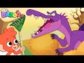 Club Baboo Dinosaur Raking Leaves Autumn Cartoon | The Spinosaurus is helping out! | Dinos for Kids