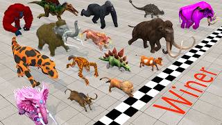 Epic Battle Prehistoric Elephant vs T-Rex Dinosaurs Vs 40 Wild Animals Animal Revolt Battle Simulato screenshot 1