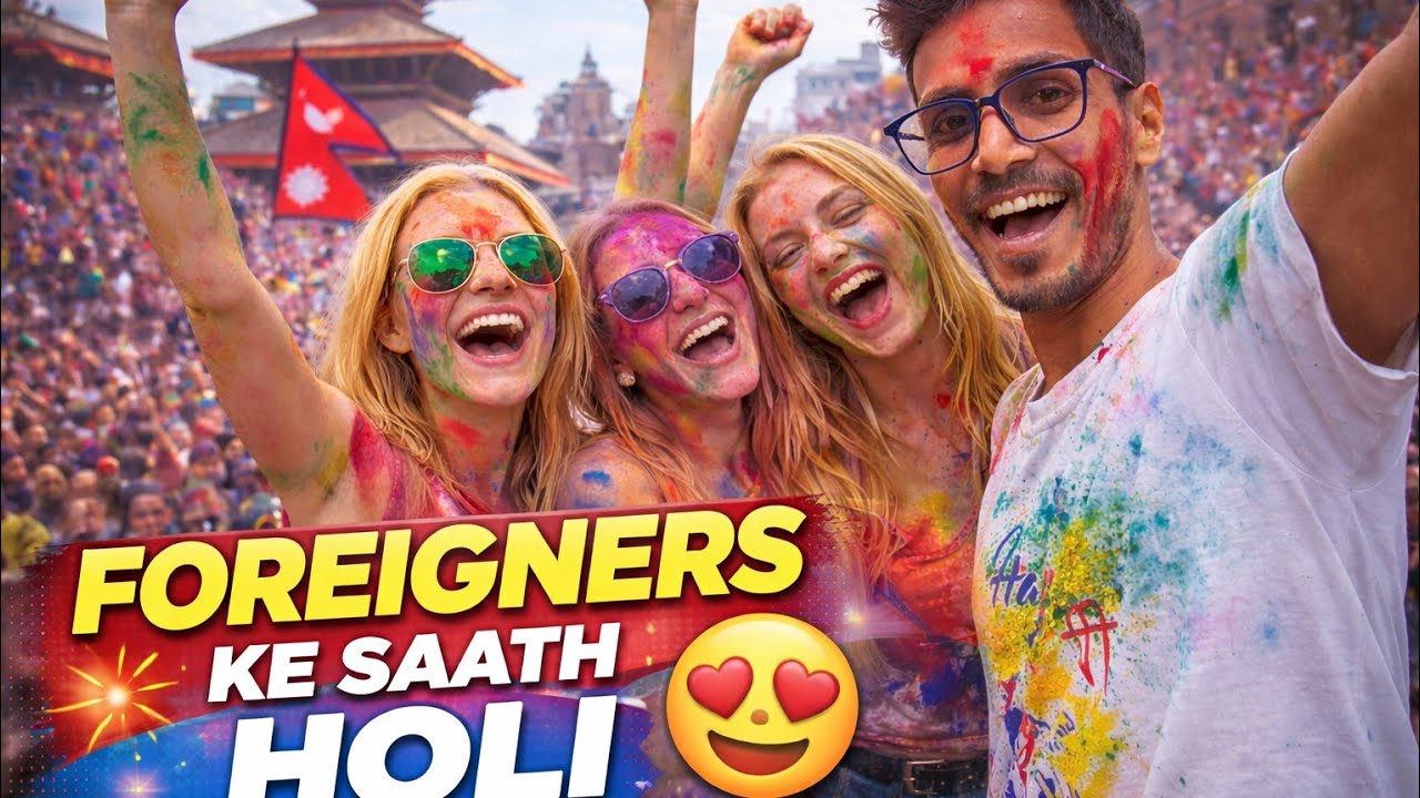 Kathmandu Holi Vlog 🇳🇵 | Nepal ki Crazy Holi with Foreigners 😍🔥