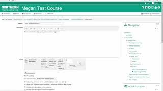 Rubric grading on Moodle
