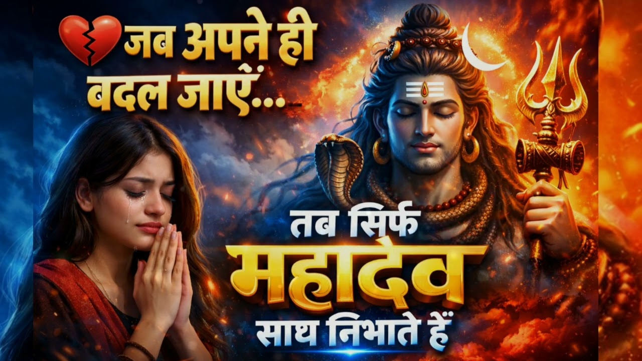 💔 जब अपने ही बदल जाएँ… 🔱 तब सिर्फ महादेव साथ निभाते हैं | Heart Touching Shiv Bhajan 2026