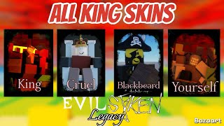 Using Every King Skin in Evil Forsaken | Roblox Slopsaken