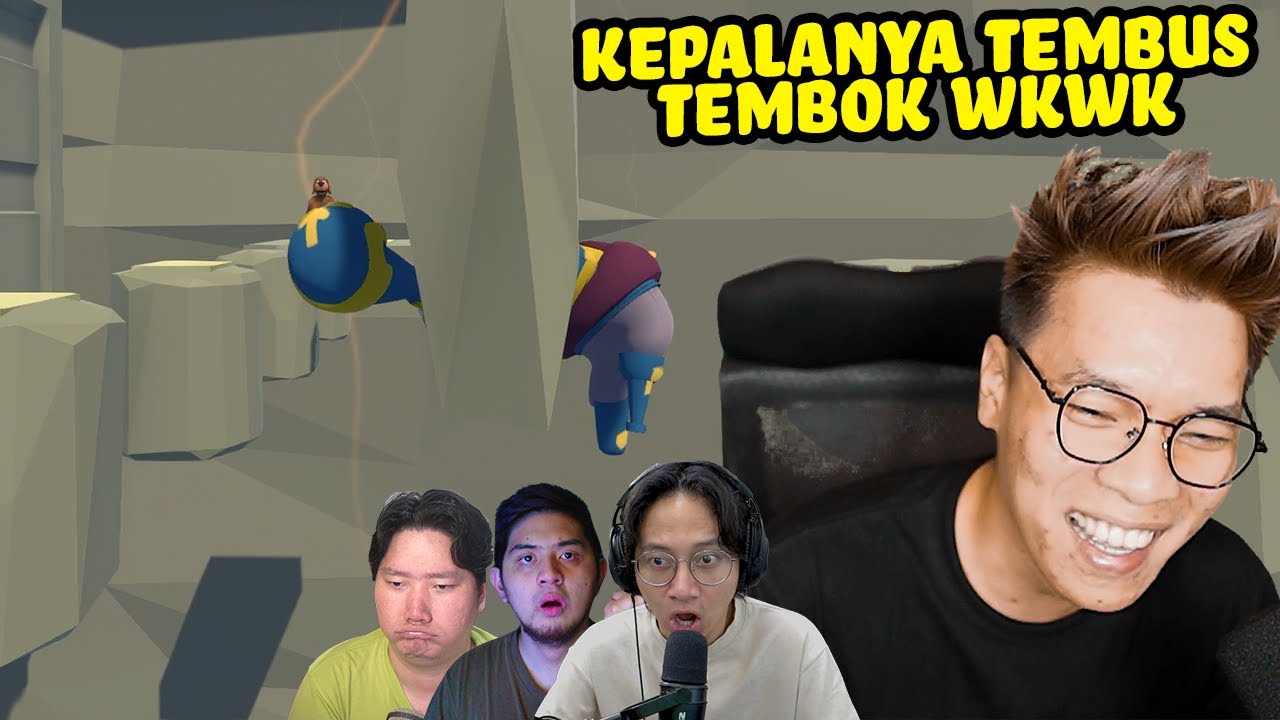 MAKIN ANEH INI KEPALA BISA TEMBUS TEMBOK - Human Fall Flat Indonesia