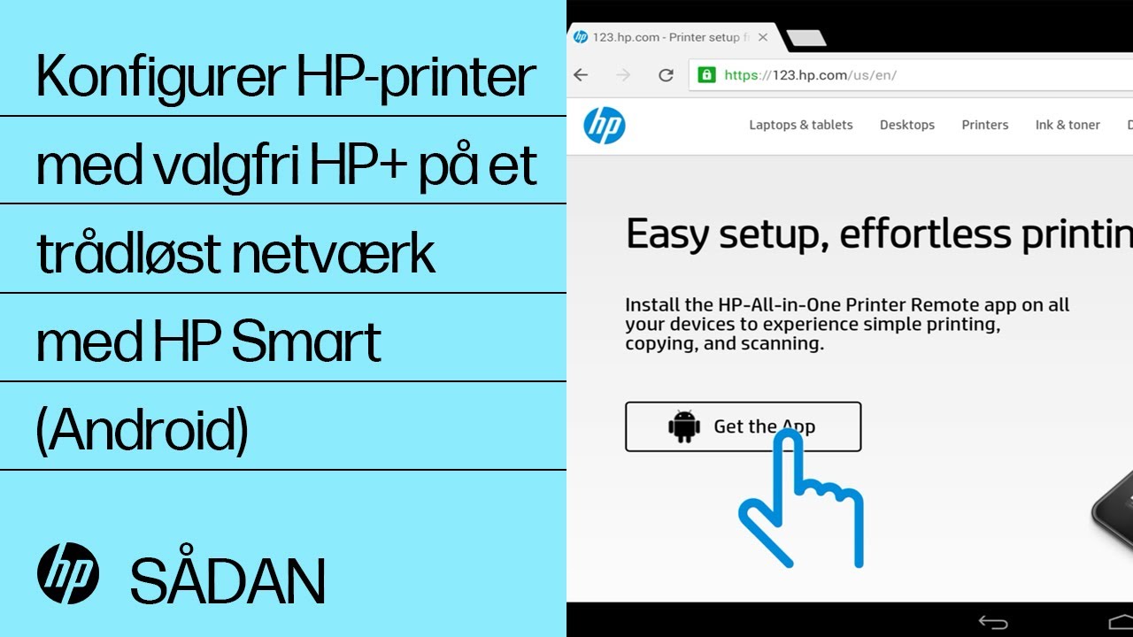 etiket skrig sjælden Konfigurer HP-printer med valgfri HP+ på et trådløst netværk med HP Smart  (Android) | @HPSupport - YouTube