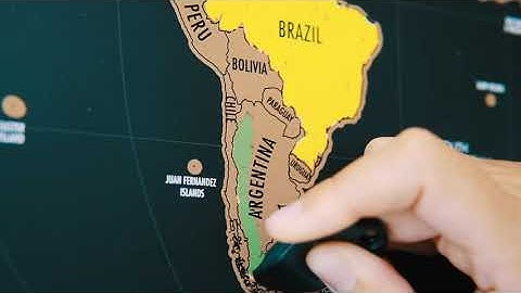 Landmass Scratch Off Travel Tracker Map