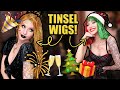 Wearing FESTIVE TINSEL WIGS! 🎄 My Christmas &amp; New Years Eve Outfits!