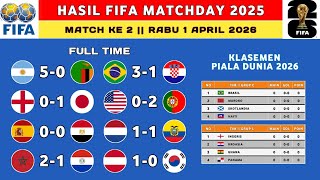 Today's FIFA Matchday Results - Brazil vs Croatia - Argentina vs Zambia - 2026 World Cup Standings