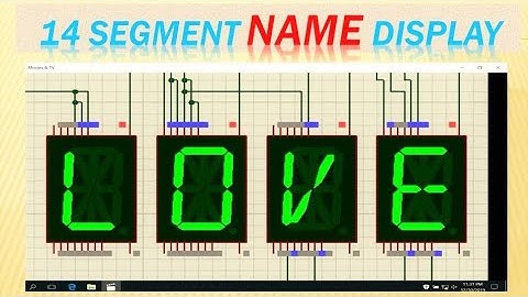 14 segment Name display using 555 timer IC making on proteus||14 segment by technical inzi