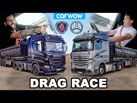 Video: Drag Truck Battle: Mercedes-Benz Actros Vs. Scania R500