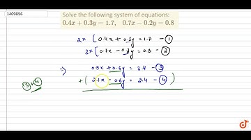 Solve the following    system of equations:  ltmath gt  ltmrow gt  ltmn gt0.4 lt/mn gt ltmi gt