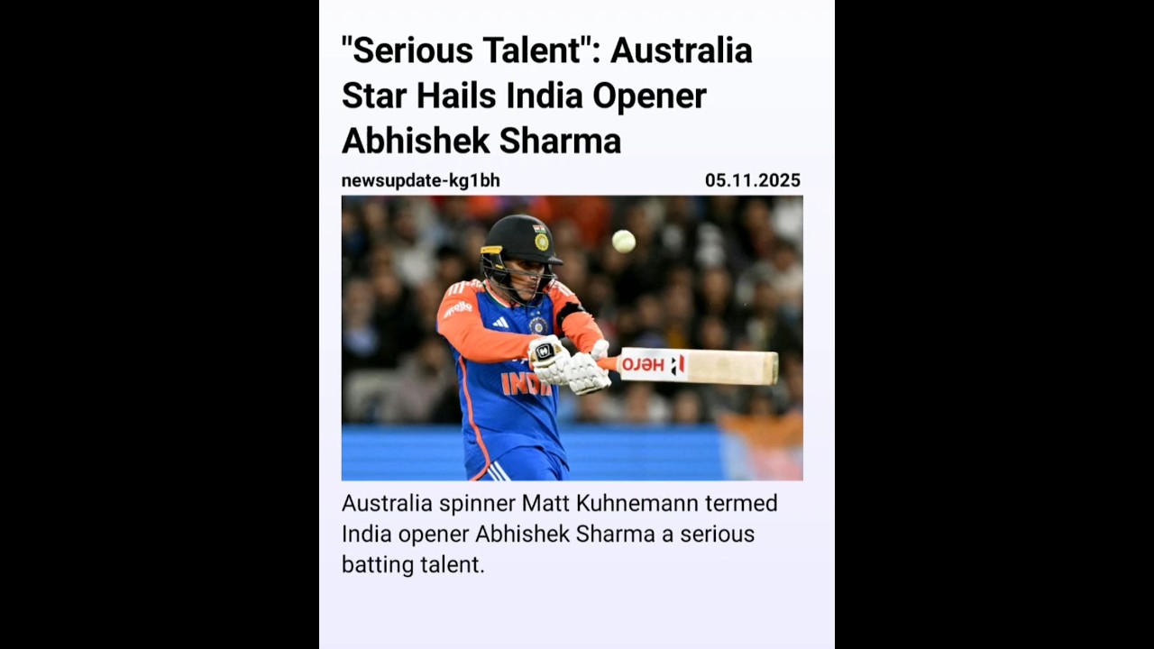 "Serious Talent": Australia Star Hails India Opener Abhishek Sharma