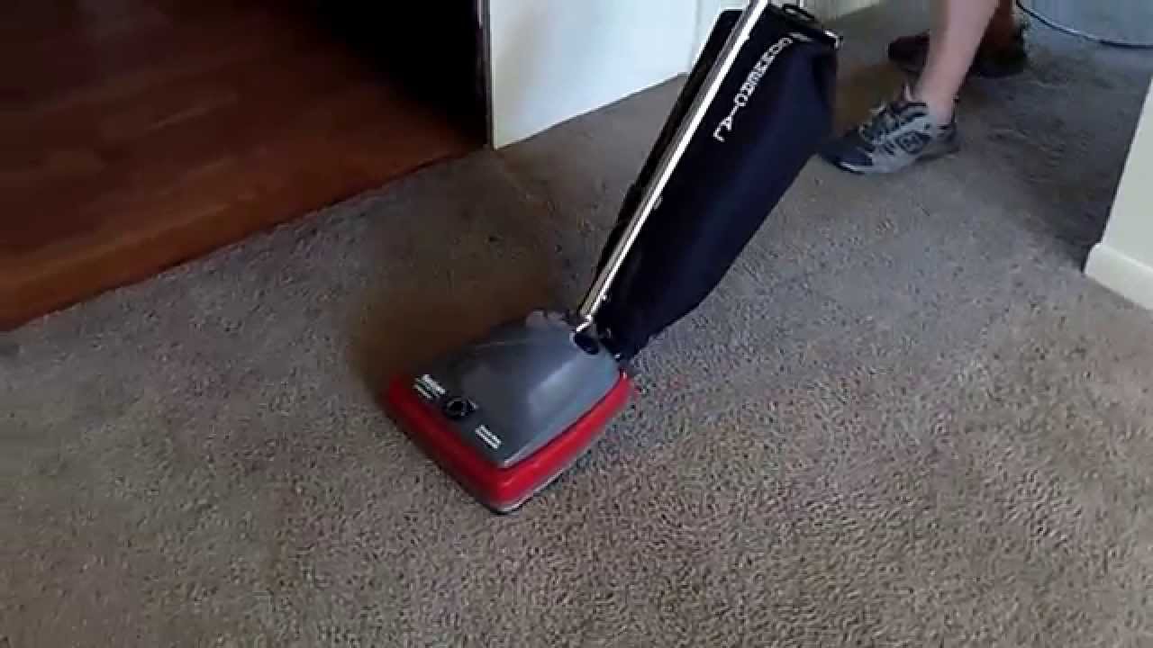 Sanitaire SC679J PreVacuuming Before Carpet Cleaning.... YouTube