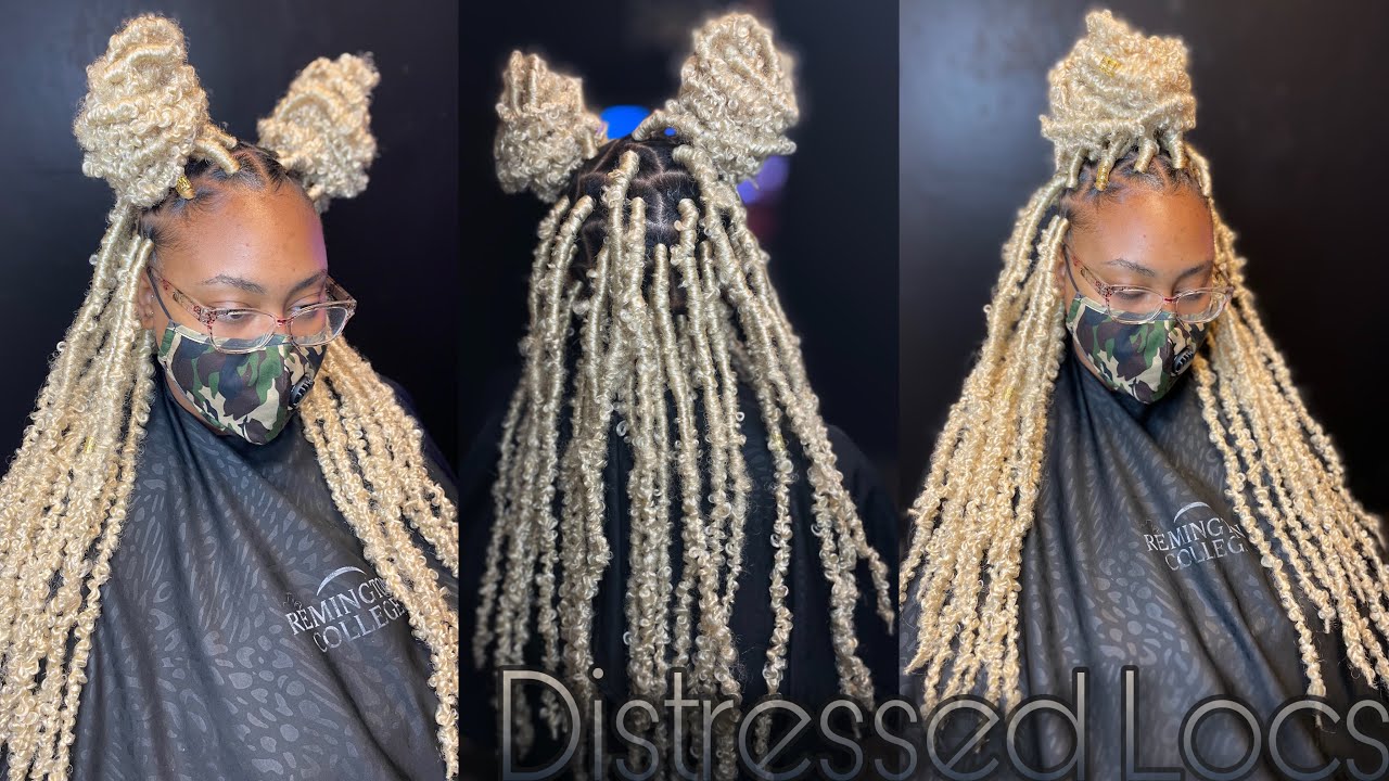 Long THICK Platinum BLONDE crochet dreadlocks Platinum Blonde Crochet Braids This gorgeous install is  main image 2