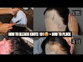 How to bleach knots on transparent lace closure wig | Vivi Babi Hair