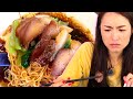 JAPANESE TRIES EXTREME LOCAL CHAR SIU NOODLES in NON-TOURISTY MALAYSIA…but..