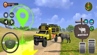 Safari Bus Driving - Meet Buffalo in Wildlife Safari - Android Simulator Games screenshot 1