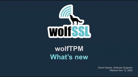 What’s New in wolfTPM