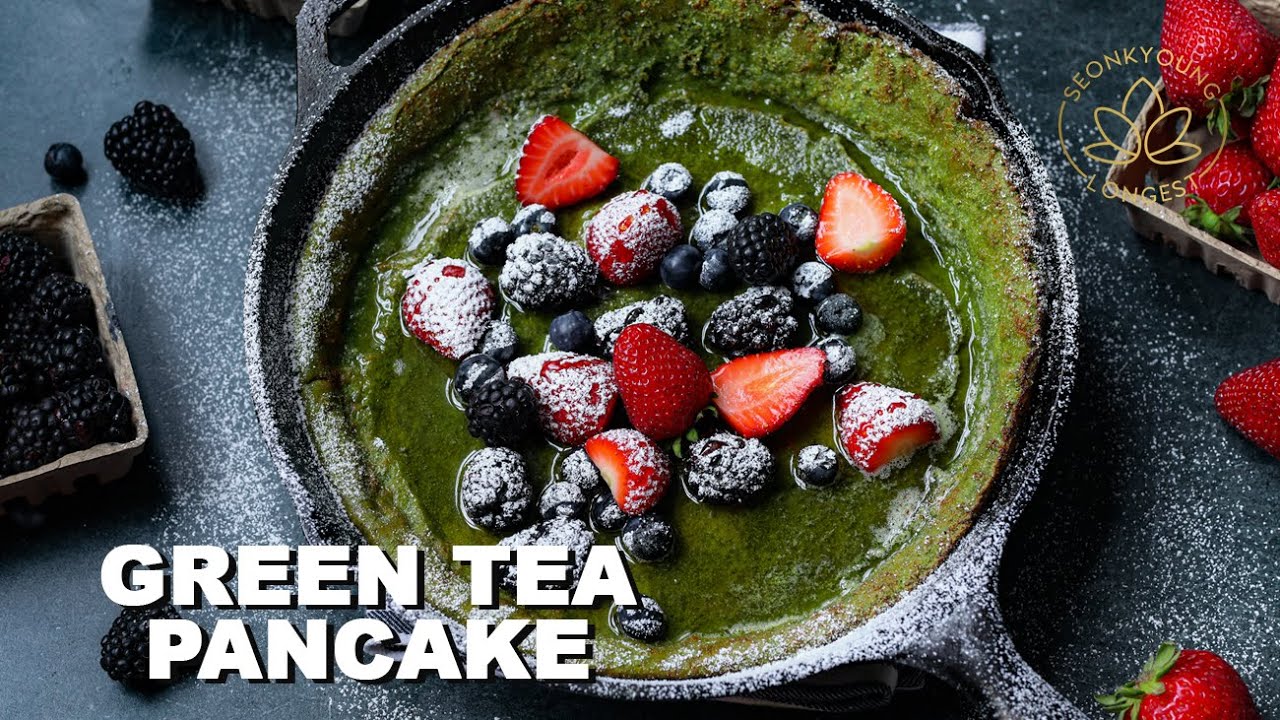 Matcha Green Tea Dutch Baby Pancake | Perfect Brunch, Breakfast & Dessert! | Seonkyoung Longest