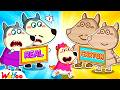 Real vs Cardboard Family: Kids Play & Learn 🧸