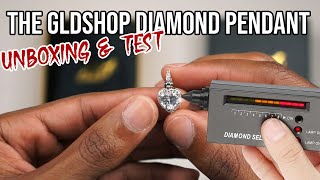 Testing the GLDShop diamond pendant and unboxing