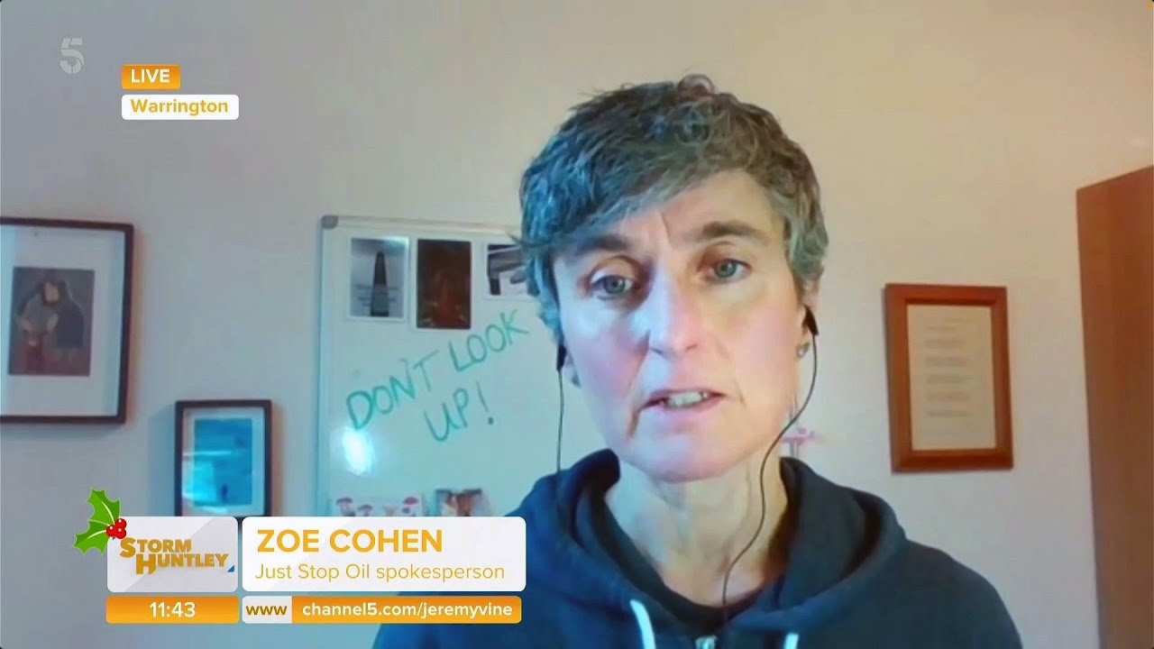 Zoe Cohen with Storm Huntley Channel 5 7 December 2023 Just Stop