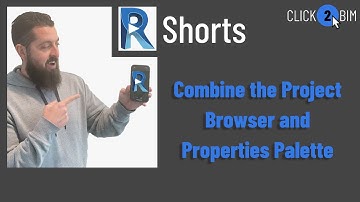 How to Combine the Project Browser and Properties Palette in Revit #RevitShorts