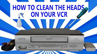 HOW TO CLEAN THE HEADS ON YOUR VCR  VHS PLAYER WON'T PLAY  BAD FUZZY PICTURE HOW TO FIX OR REPAIR