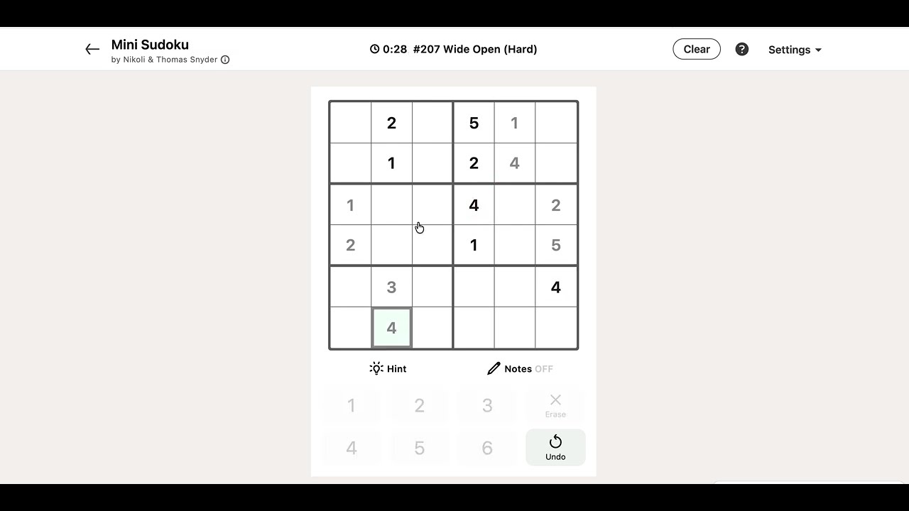 LinkedIn Mini-Sudoku Answer Today – Puzzle #207 | 06 March 2026