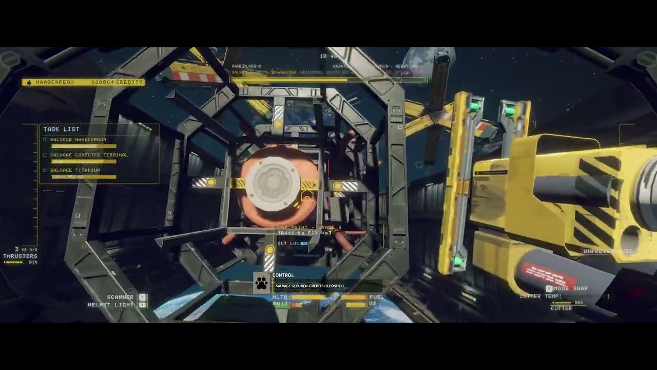 Hardspace Shipbreaker RACE speedrun - Heavy Cargo Javelin.