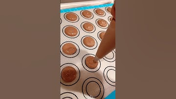 Chocolate macaron shells for my chocolate covered strawberry macarons ♥️♥️♥️ #macarons