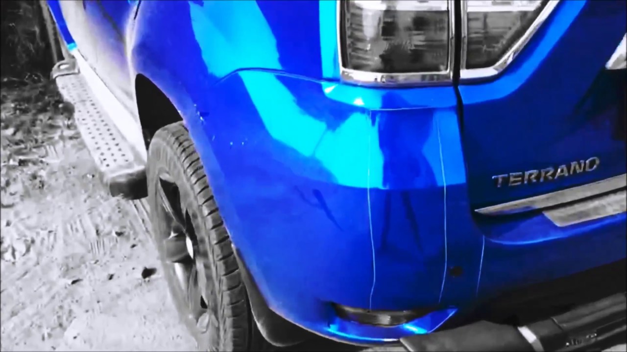 Delhi Modified Car / Chrome Blue wrap / Nissan Terrano