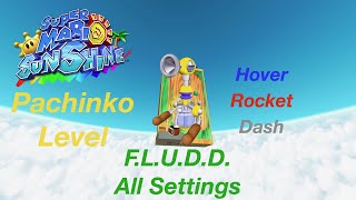 Super Mario Sunshine - Pachinko Level Complete With All F.l.u.d.d. Settings - Video Game Experiments