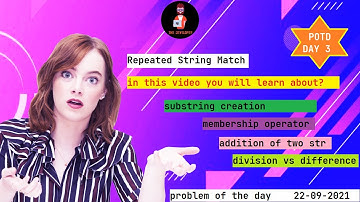 Repeated String Match #GFG 22 09 2021 #srinivasthedeveloper #day2 #potd #GeeksforGeeksPractice#geeks