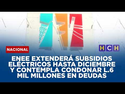 ENEE extenderá subsidios eléctricos hasta diciembre y contempla condonar L.6 mil millones en deudas