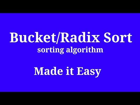 BUCKET/RADIX Sort | Sorting Algorithm - In 3 easy steps