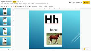 Detailed Alphabet Review.pptx - Google Slides Information