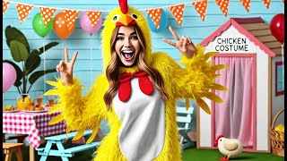 🐔 Hauntlook Funky Chicken Costume Funny Silly Unisex Body Suit | Best Adult Chicken Costume Women 🐔