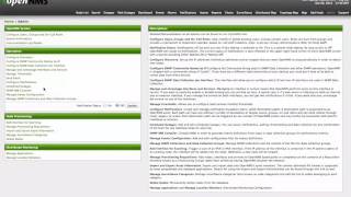 OpenNMS User Interface for Events Configuration and SNMP Performance Metrics.